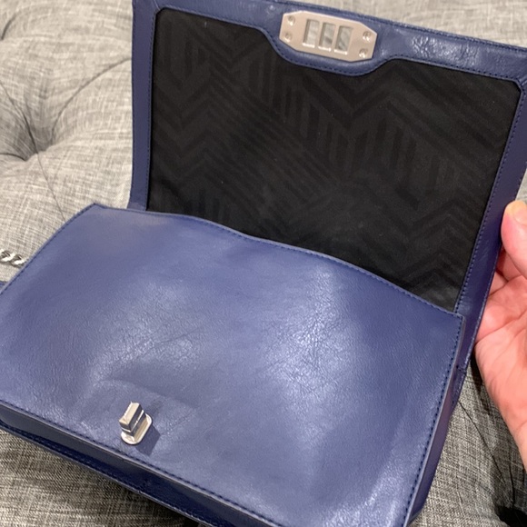 Sold! Rebecca Minkoff Love Chevron Leather Quilted Chain Crossbody Bag - Picture 11 of 16